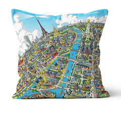 Throw Cushion - Paris Looking West in Full Colour