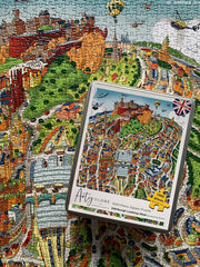 1,000 Piece Jigsaw Puzzle in Tin Box - Edinburgh Looking West