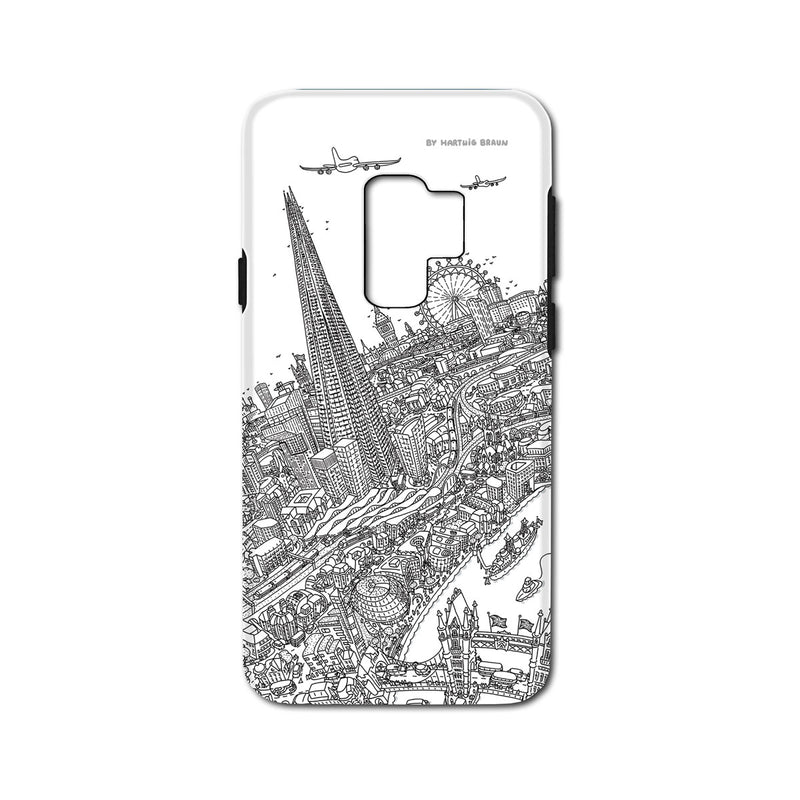 Smartphone 3D Case - London Around The Shard - Line Drawing