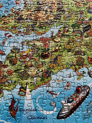 1,000 Piece Jigsaw Puzzle in Tin Box - Jolly Britain (Illustrated UK Map) no