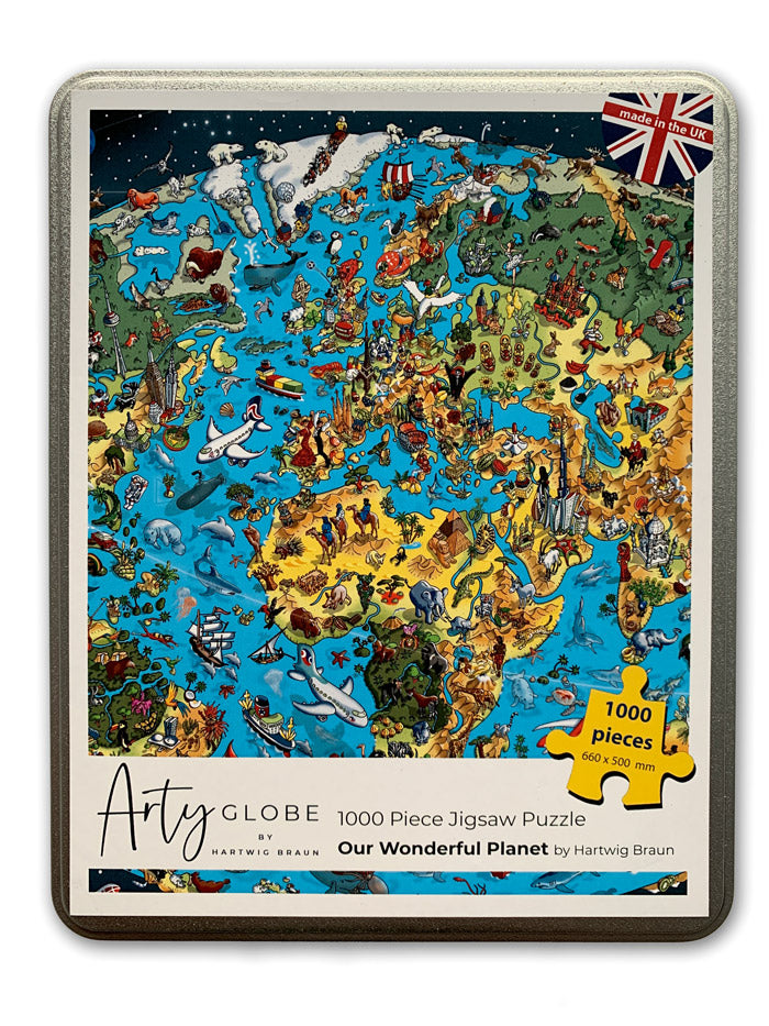 1,000 Piece Jigsaw Puzzle in Tin Box - Our Wonderful Planet
