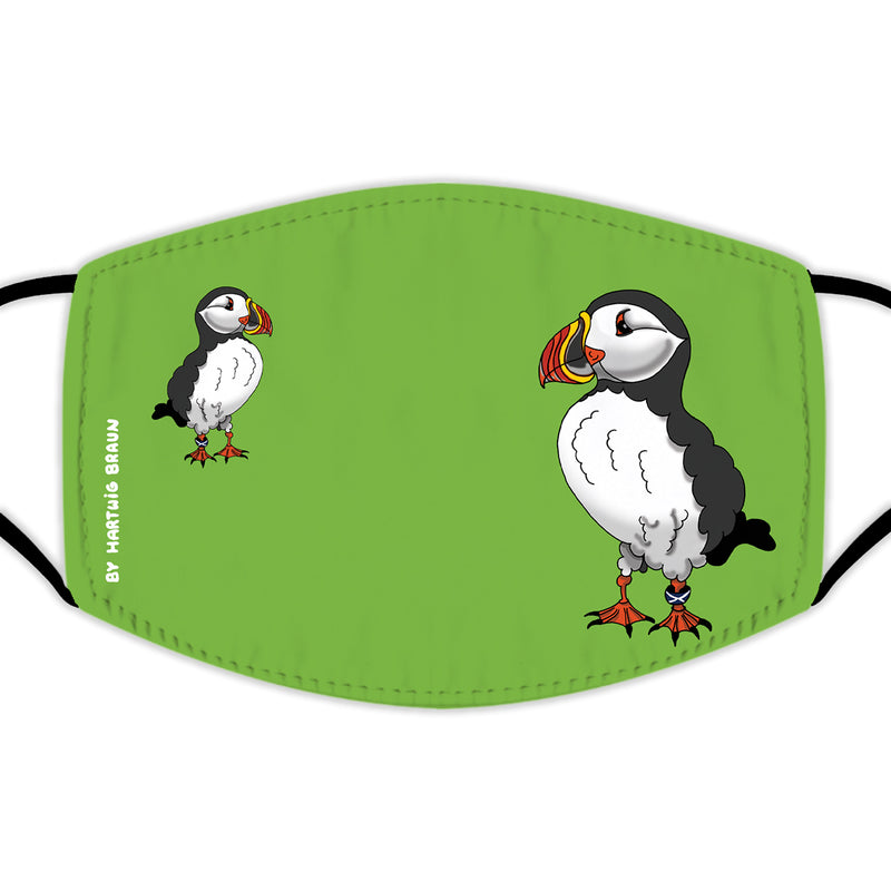 Face Mask With Filters - Two Puffins