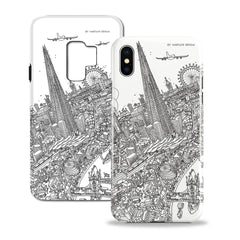 Smartphone 3D Case - London Around The Shard - Line Drawing