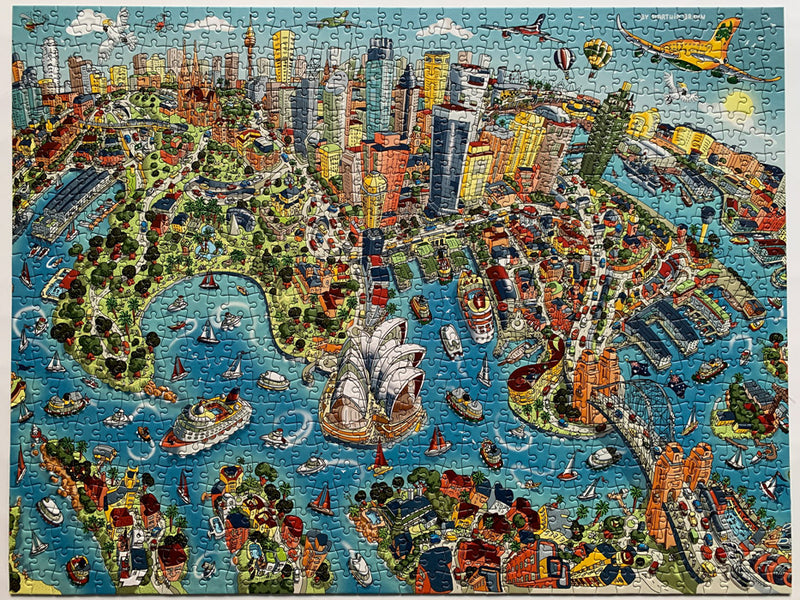 1,000 Piece Jigsaw Puzzle in Tin Box - Sydney Looking South