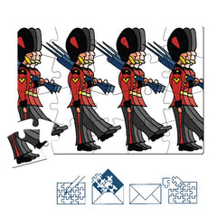 Jigsaw Puzzle Postcard - British Icons - Royal Guard (Landscape)