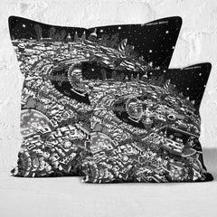 Throw Cushion - London Looking East in Black & White