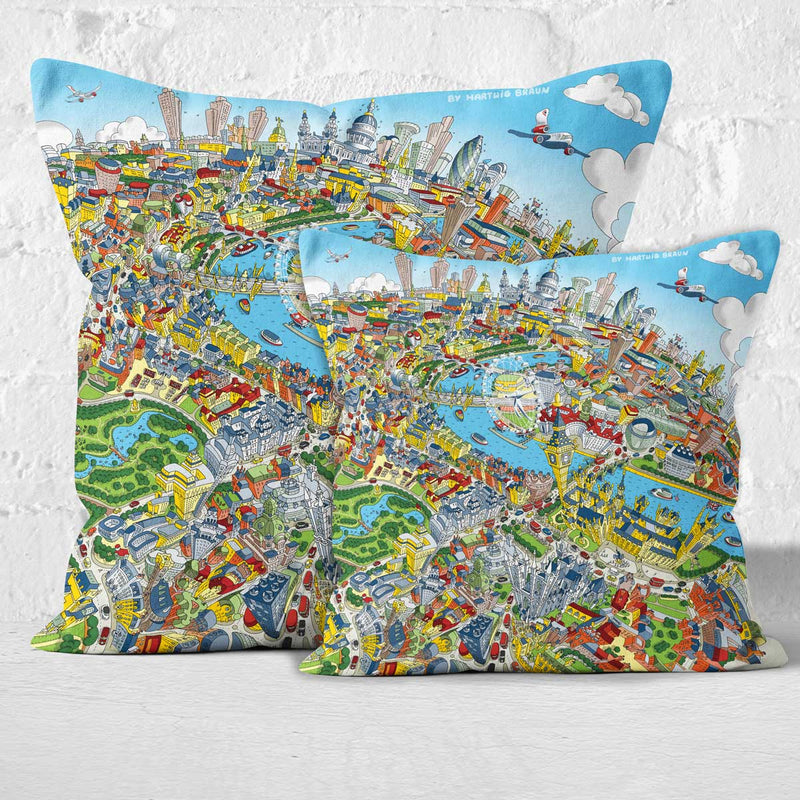Throw Cushion - London Looking East in Full Colour