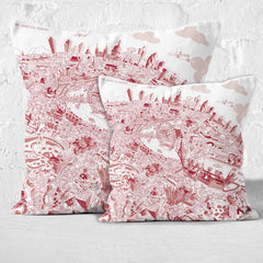 Throw Cushion - London Looking East in Red