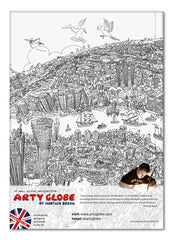 Hardback A5 Notebook - Greenwich to Canary Wharf - Line Drawing