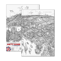 Hardback A5 Notebook - Greenwich to Canary Wharf - Line Drawing