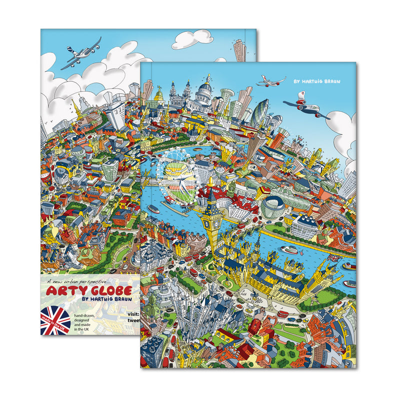 Hardback A5 Notebook - London Looking East in Full Colour