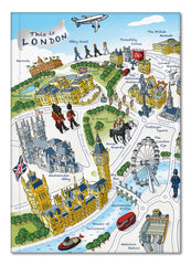 Hardback A5 Notebook - This is London Map - Vintage Style