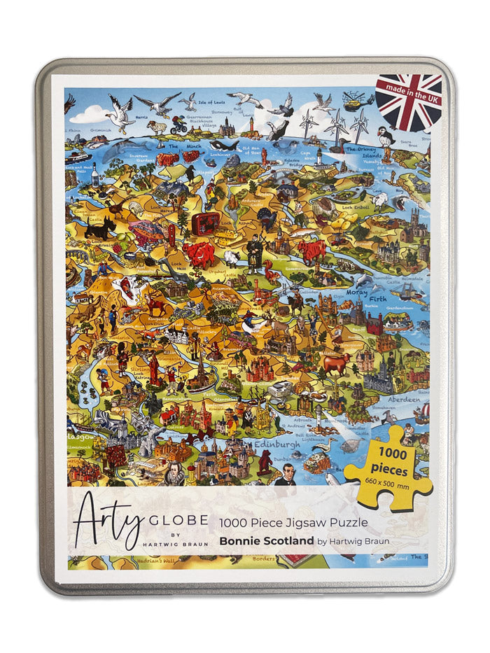 1,000 Piece Jigsaw Puzzle in Tin Box - Bonnie Scotland