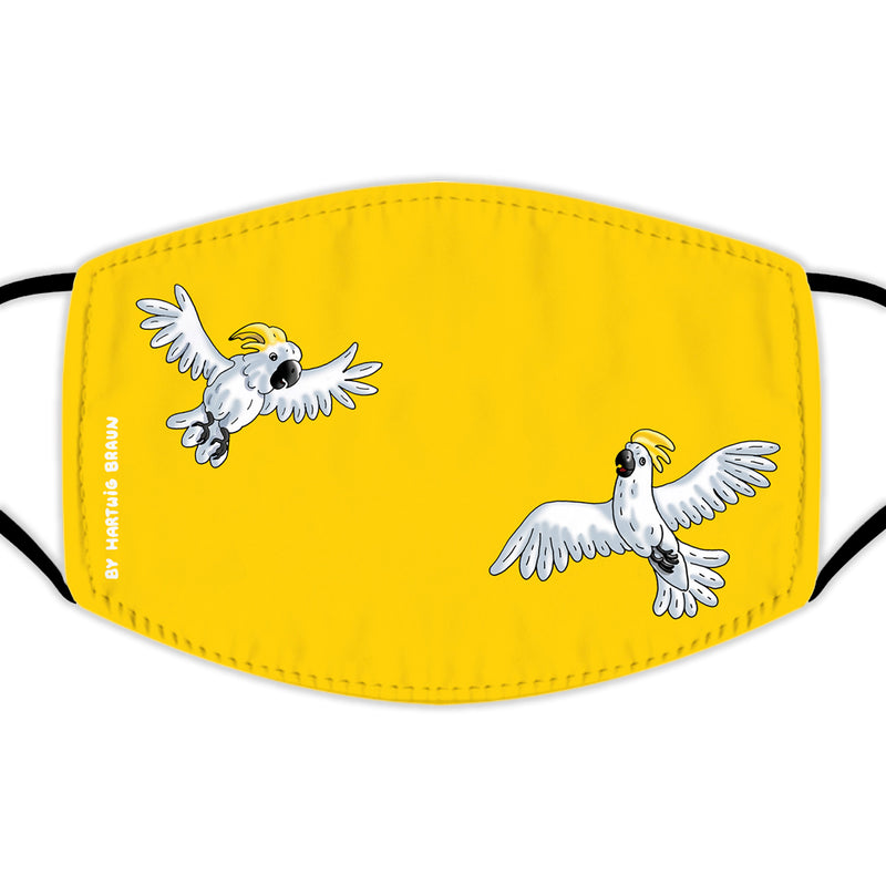 Face Mask With Filters - Two Cockatoos