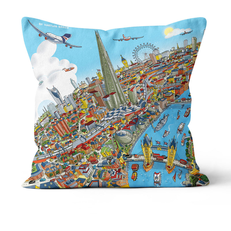 Throw Cushion - London Around The Shard in Full Colour