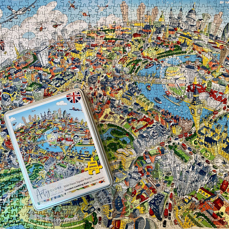 1,000 Piece Jigsaw Puzzle in Tin Box - London Looking East