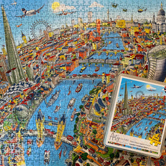 1,000 Piece Jigsaw Puzzle in Tin Box - London Looking West