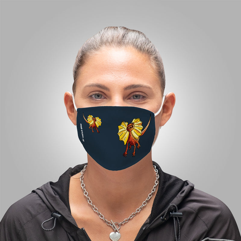 Face Mask With Filters - Frilled Lizards