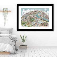 Limited Edition Art Print - London Looking East - Pastel Shades (Signed)