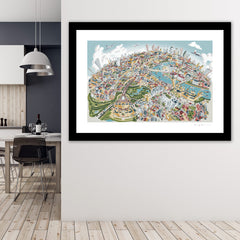Limited Edition Art Print - London Looking East - Pastel Shades (Signed)