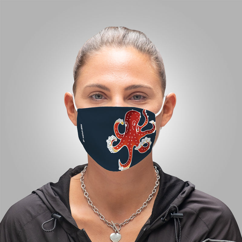 Face Mask With Filters - Large Octopus