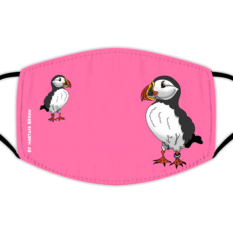 Face Mask With Filters - Two Puffins
