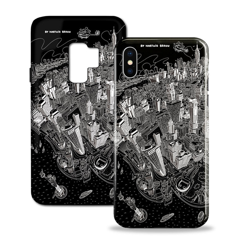 Smartphone 3D Case - New York, Manhattan in Black & White