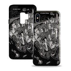 Smartphone 3D Case - New York, Manhattan in Black & White