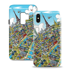 Smartphone 3D Case - Paris Looking West in Full Colour