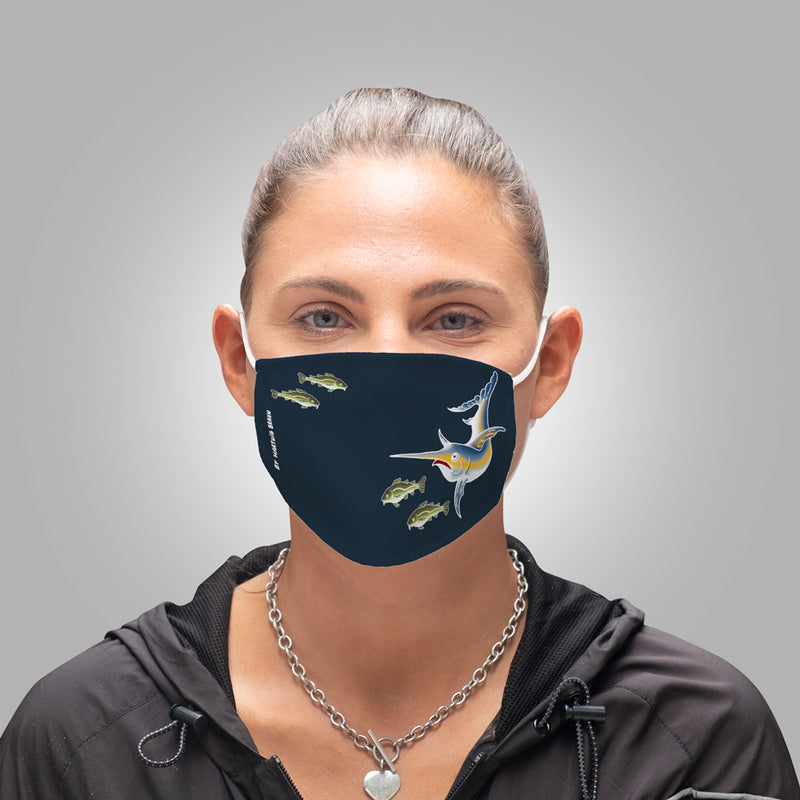 Face Mask With Filters - Swordfish & Cods