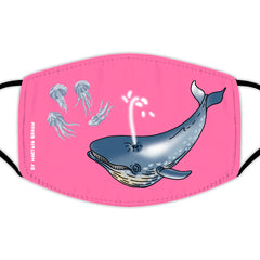 Face Mask With Filters - Whale & Jellyfish