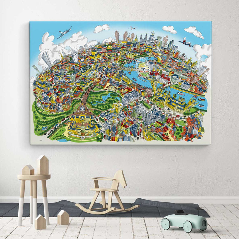 Open Edition Canvas - London Looking East in Full Colour