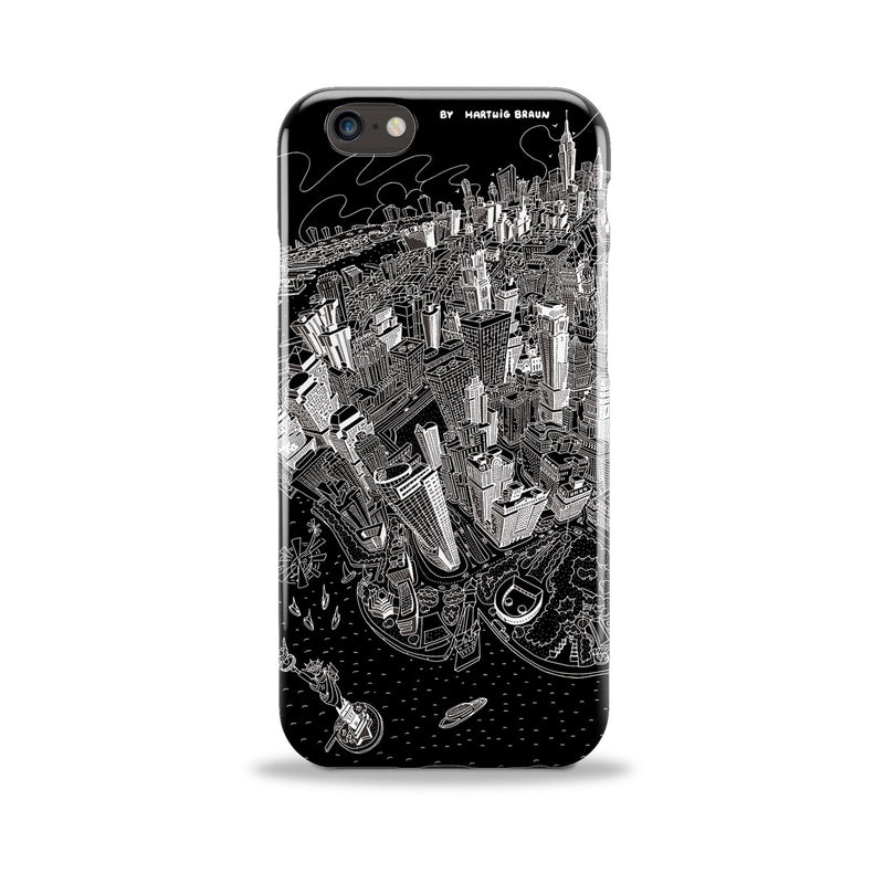 Smartphone 3D Case - New York, Manhattan in Black & White
