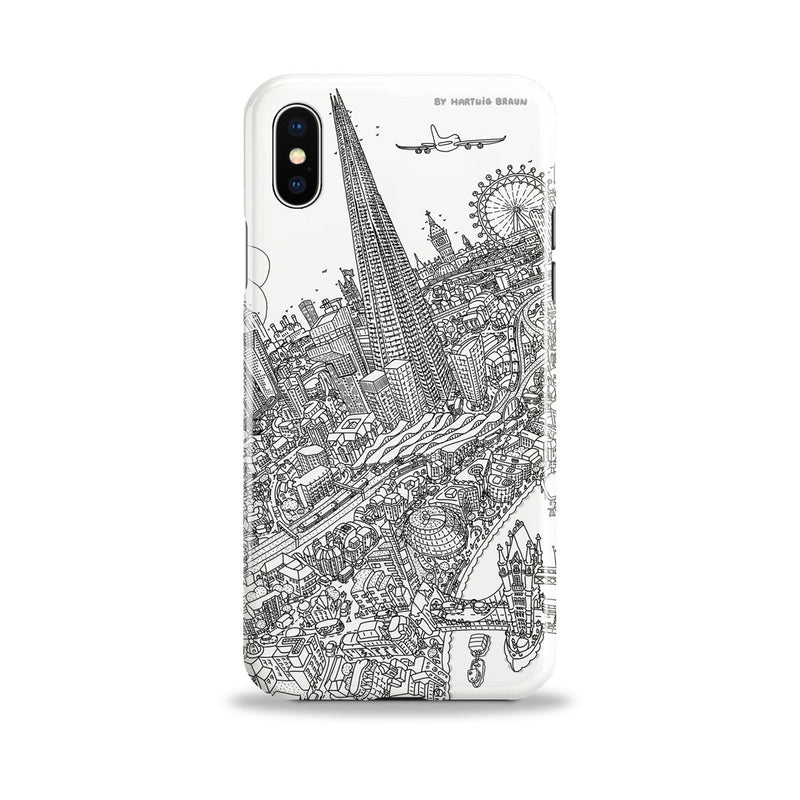 Smartphone 3D Case - London Around The Shard - Line Drawing