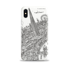 Smartphone 3D Case - London Around The Shard - Line Drawing