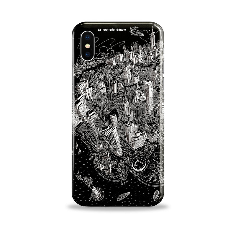 Smartphone 3D Case - New York, Manhattan in Black & White