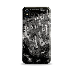 Smartphone 3D Case - New York, Manhattan in Black & White
