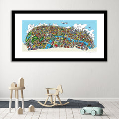 Open Edition Art Print - London Looking North in Full colours