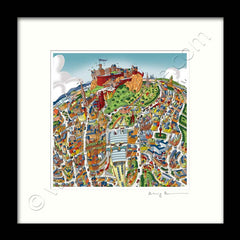 Square Mounted Art Print - Edinburgh - Full Colour (Signed)