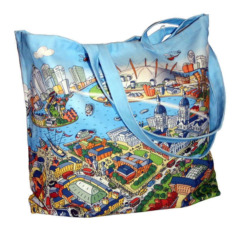 Large Hopsack Tote Bag - Maritime Greenwich in Full Colour