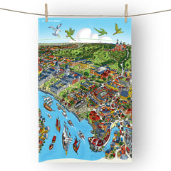 Cotton Tea Towel - Royal Greenwich - Full Colour (Portrait)